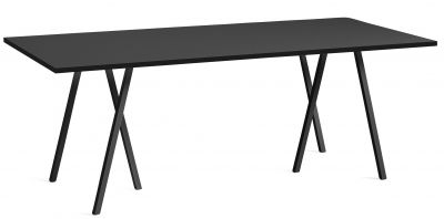 Loop Stand Table B 200 cm TISCHPLATTE WEISS/GESTELL SCHWARZ Hay EINZELSTÜCK